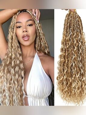 Black Goddess Box Braids Crochet Hair - 8 Pack